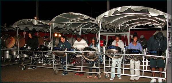 DRadoes Steel Orchestra at practice for New York Panorama 2010