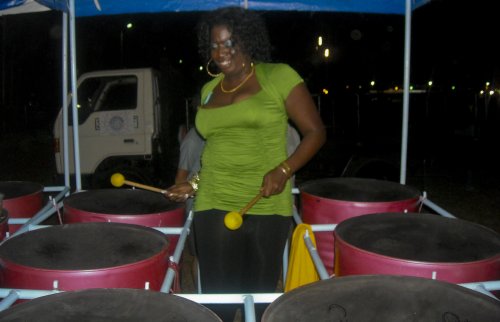 Petra Abraham with Southern Marines Steel Orchestra