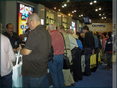 Avid PhotoPlus attendees try out products on event floor