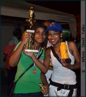 Nyana Price (r), one of the events coordinators, with band mate Natasha Isaac, (l)