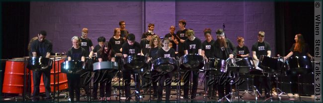 NYU Steel performs during their Spring 2014 concert at the Frederick Loewe Theatre on the NYU campus