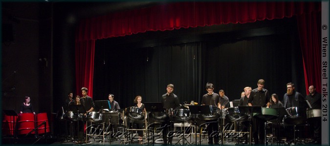NYU Steel on stage at ACO’s Composers OutFront! concert showcasing the works of ACO Van Lier Emerging Composer Fellow for 2013-2014 Kendall Williams