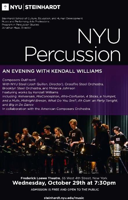 Kendall Williams - ACO’s Van Lier Emerging Composer Fellow for 2013-2014 poster (New York University)