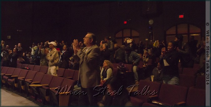 Crowd gives standing ovation at the end of the concert