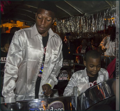 D’Radoes youthful members practice before going into the Brooklyn Museum grounds for the 2014 Panorama competition
