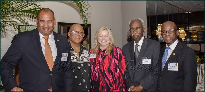 Left to right: CTO Chairman Richard Sealy, USSA president Martin Douglas, Executive Director, National Travel and Tourism Office Kelly Craighead, WIADCA president William R. Howard and Hugh Riley, the Secretary General and Chief Executive Officer of the CTO