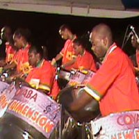 Grenada's New Dimension Steel Orchestra perform at Pan Pun De Sand for Crop Over 2010 in Barbados