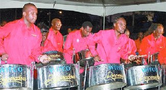 Witco Desperadoes on the way to victory at the Four Pillars of Steel Repertoire Competition on Saturday night at the Queen’s Park Savannah in Port-of-Spain