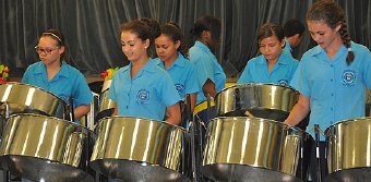 Cayman Prep junior band in action at a competition featuring excellent performances all-round