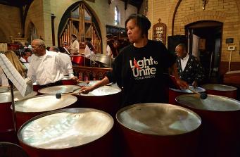The St. Luke’s Steel Band and Music Haven’s Haven String Quartet may seem an unlikely combination. It is. They know it, and they made the most of it at a joint annual Dr. Martin Luther King Community Celebration Monday afternoon at St. Luke’ s Episcopal Church.