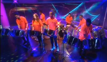 Endurance Steel Band performs on BBC Newsnight