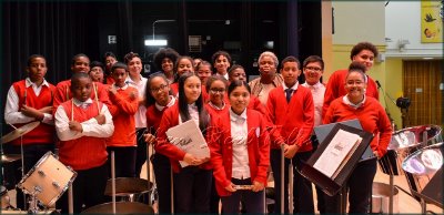 Philippa Schuyler Middle School Major Steelpan Ensemble after the concert