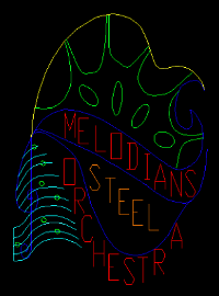 Melodians Steel Orchestra band logo - When Steel Talks