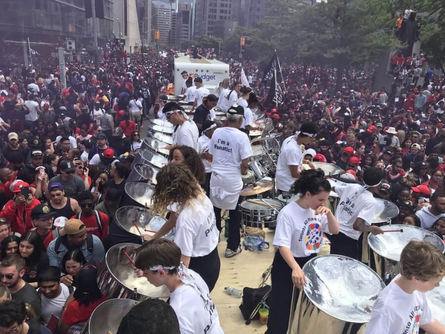 Toronto All Stars Steel Orchestra at the Raptors parade