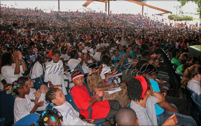 Part of the ‘packed house’ of over 7,000 at The Mann Center