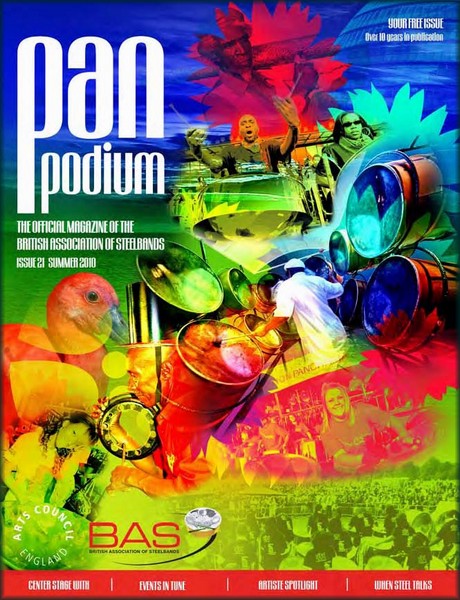 Cover of Pan Podium magazine, Summer 2010 - Issue 21