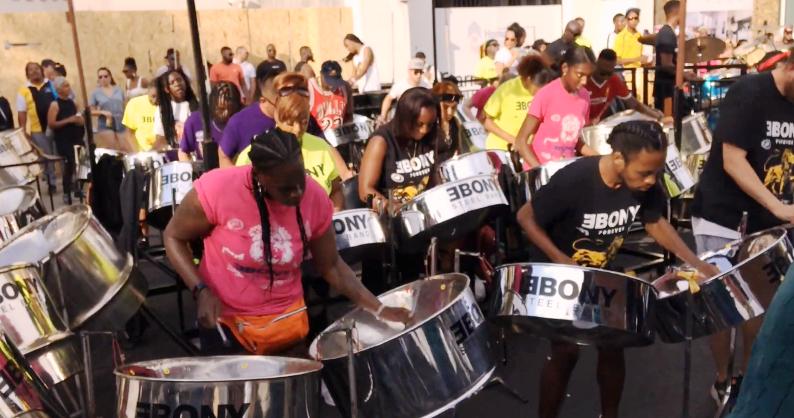Ebony Steelband rehearsing "Trouble In The Morning" for UK Panorama 2019