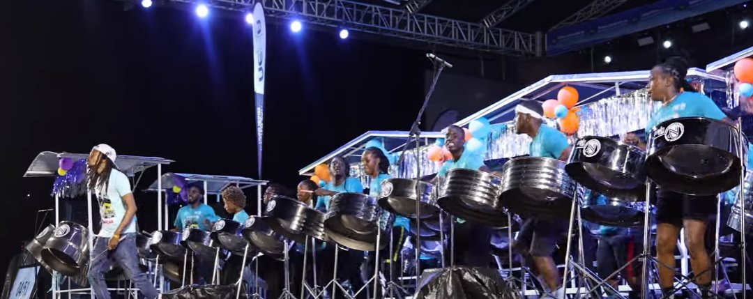 New Dimension Steel Orchestra - 2024 Grenada National Panorama champions on stage