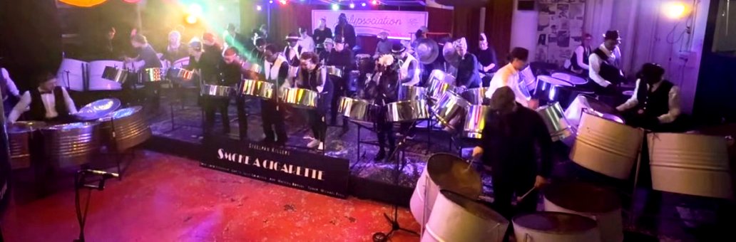Calypsociation Steelpan Killers & Steel Vibration perform during the 2024 French Panorama