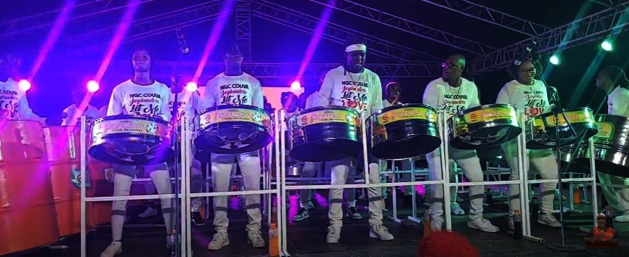 Couva Joylanders Steel Orchestra at “֨Rhythm, Steel and Powder”
