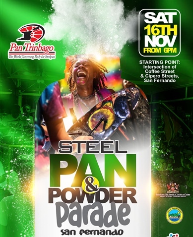 1st Steelpan & Powder Parade in San Fernando, November 2024