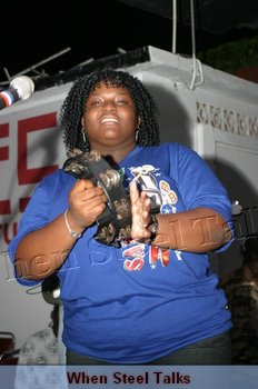 This tambourine player attached to Sancoche seemed to connect nicely with the audience..JPG