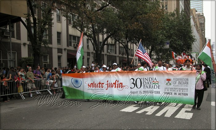 The Federation of Indian Associations leads off the 30th India Day Parade