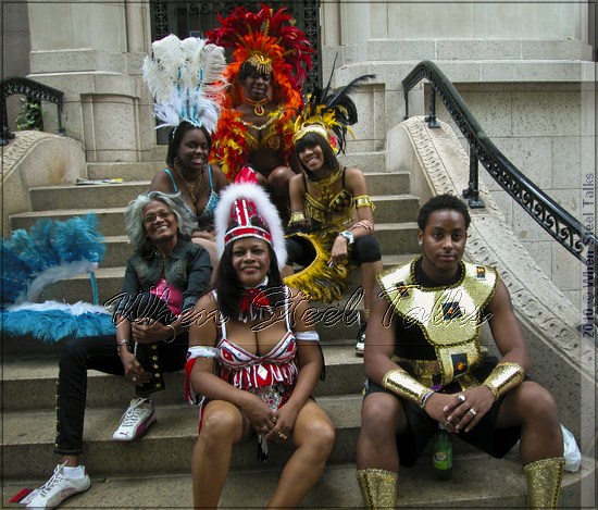 Members of Antoine International await their turn to join the 2010 India Day Parade on Madison Avenue, New York