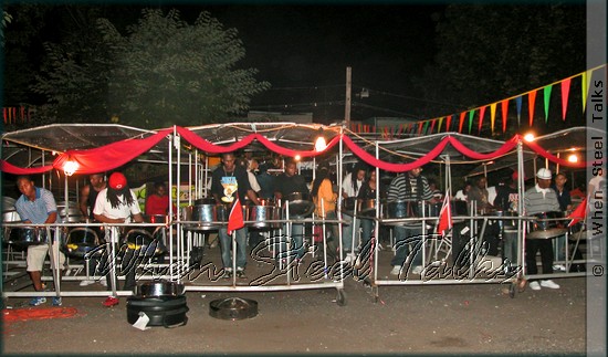 Pantonic Steel Orchestra while recording in 2009