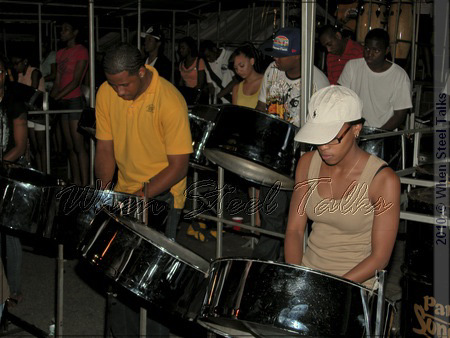 Sonatas Steel Orchestra at practice