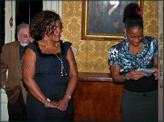 Felas Oneika Phillips (r) shares her passion for her country of Grenada