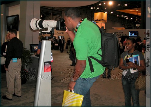 Checking out the equipment at the 2010 PhotoPlus Expo