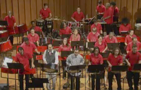 The NIU Steelband performs for their 2010 Fall concert at Northern Illinois University, Illinois, USA