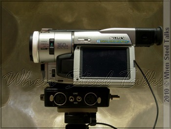 WST's trusty Sony DCR-TRV310 - devoted to capturing the steelband art form