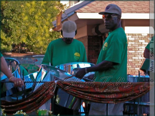 The legendary Emmanuel Jack Riley (in shades) in band at the African American parade in 2003
