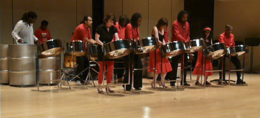 Nostalgia Steelband playing at the opening ceremony - July 30, 2008