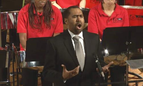 Cornelius Johnson, tenor, accompanied by the NIU Steelband
