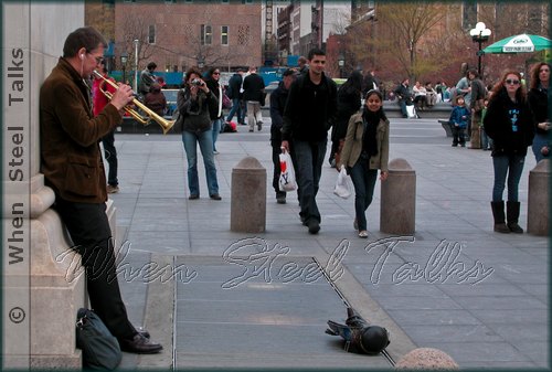 NYU's Jonathan Haas with NYU Steel