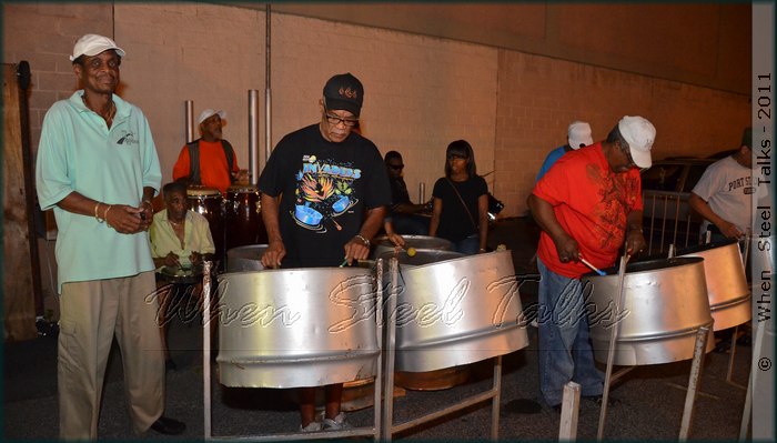 Manager Joe Gabriel (standing at left) with Legend Stars as they practice