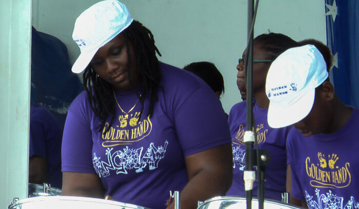 Vanessa leading Golden Hands at St. Margaret’s Boys A.C. Steelpan Extravaganza 2010