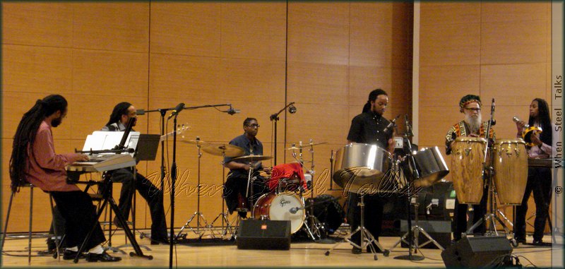 Kareem Thompson on stage for Jazz on Pan