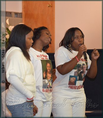 Sisters in dance from Cross Over Ministries, in Latavia-Barbie T-shirts share their memories and love
