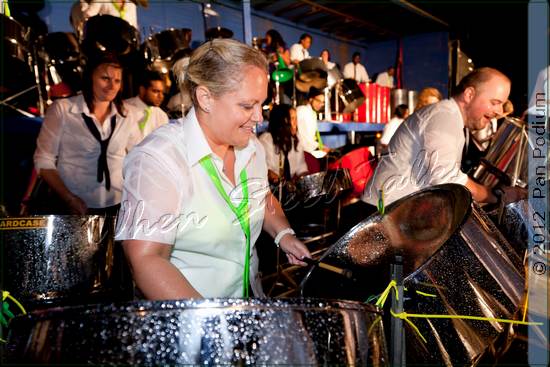 A rain-drenched Real Steel