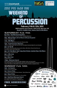 2012 PAS NYU KoSA Weekend of Percussion image