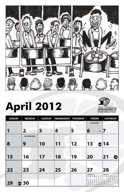 April 2012 from Pan Trinbago Calendar