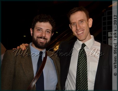 Composer Christopher Cerrone (left) with Brooklyn Philharmonic artistic director and conductor Alan Pierson (right)