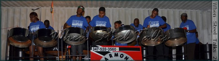Hosts Harmony Steel Orchestra performing at their 2013 Yard opening