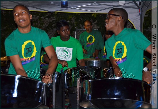CASYM Steel Orchestra performs at CrossFire's 2013 Panyard opening