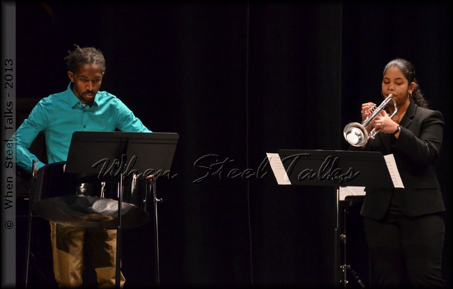 Kendall Williams, with Minerva Johnson on trumpet