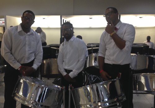 Brooklyn Steel Orchestra arrangers Marc Brooks, Kendall Williams and Odie Franklin